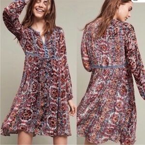 Floreat Floral Abia Dress in Blue and Red